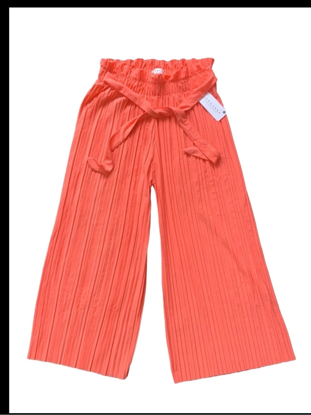 Jon&Anna Contemporary Women’s Pants Wide Leg Size M Color Coral accordion pleat